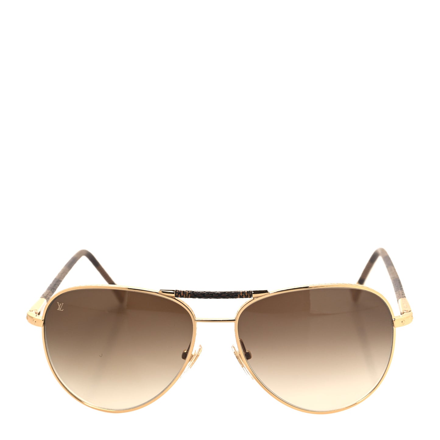 Damier Ebene Conspiration Pilote Aviator Sunglasses Z0202U Gold