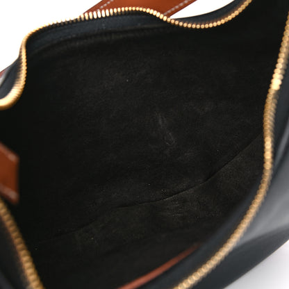 Celine Smooth Calfskin Medium Strap Ava Shoulder Bag Black Tan 5 of 5