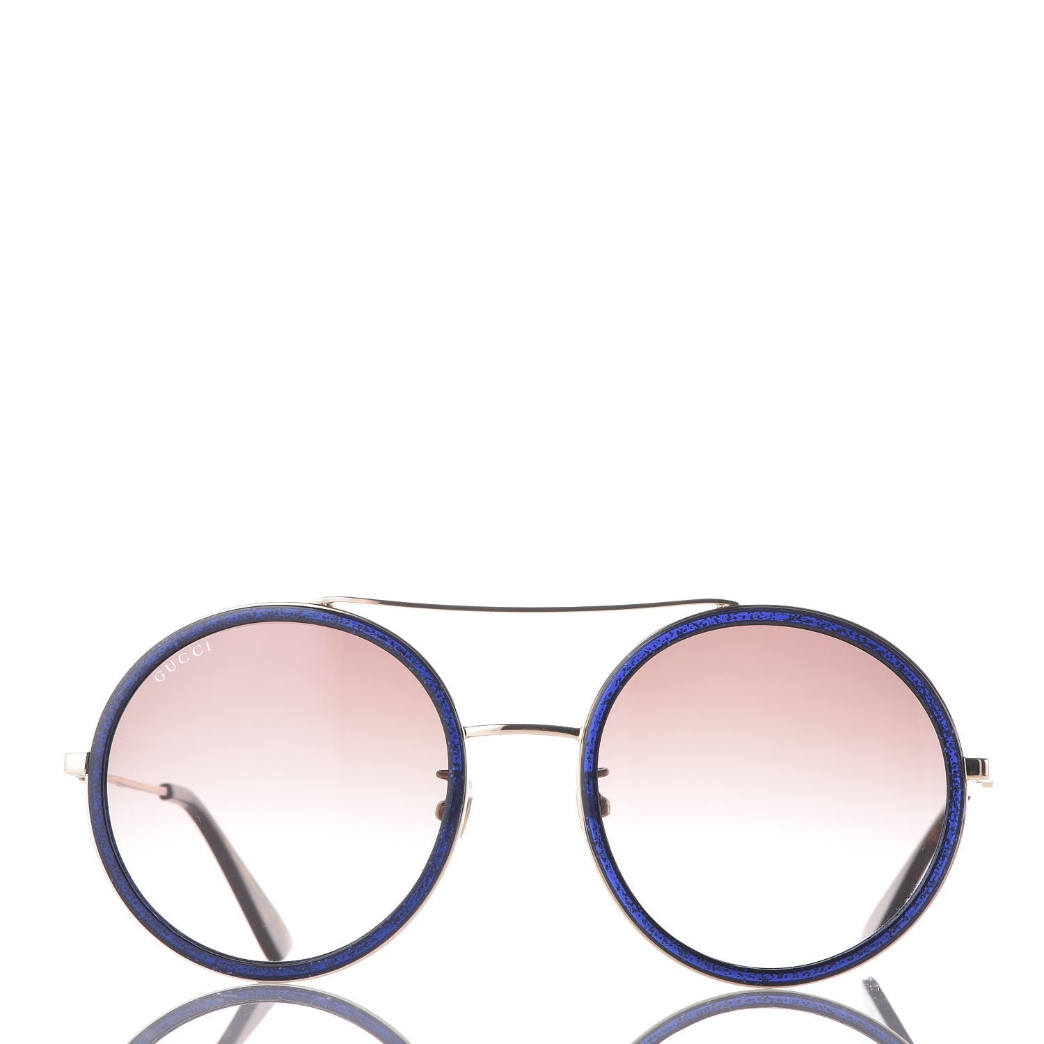 Gucci Round Sunglasses GG 0061S Blue 3 of 9