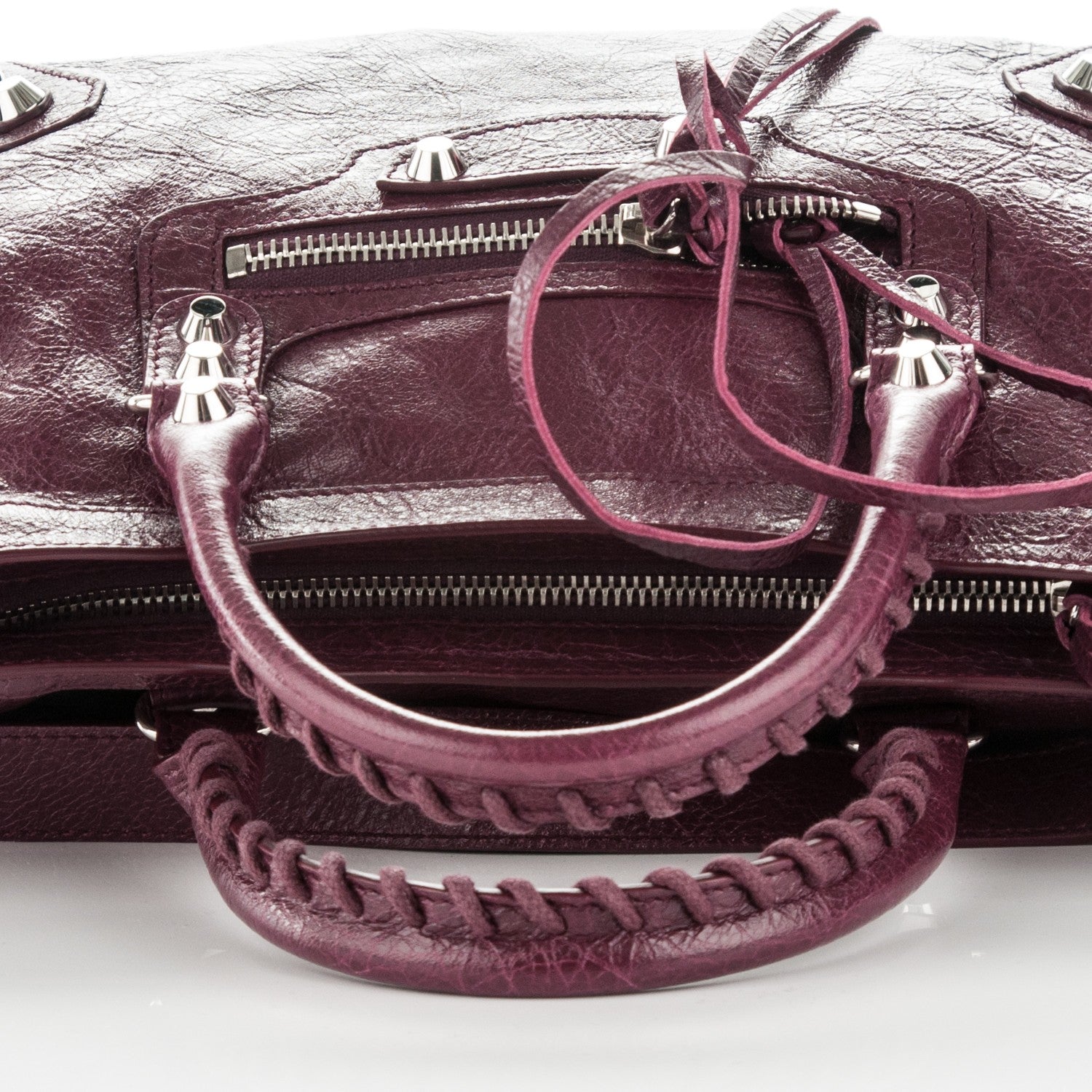 Balenciaga Agneau Classic Silver Hardware S City Violet Prune 6 of 8