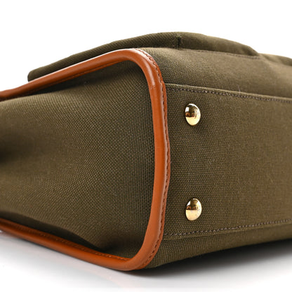 Fendi Canvas Calfskin Medium 3 Pocket Peekaboo Iconic Satchel Amazzonia Cuoio 9 of 10