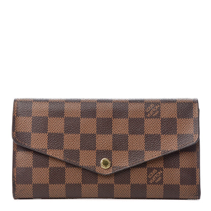 Louis Vuitton Damier Ebene Sarah Wallet NM 1 of 7