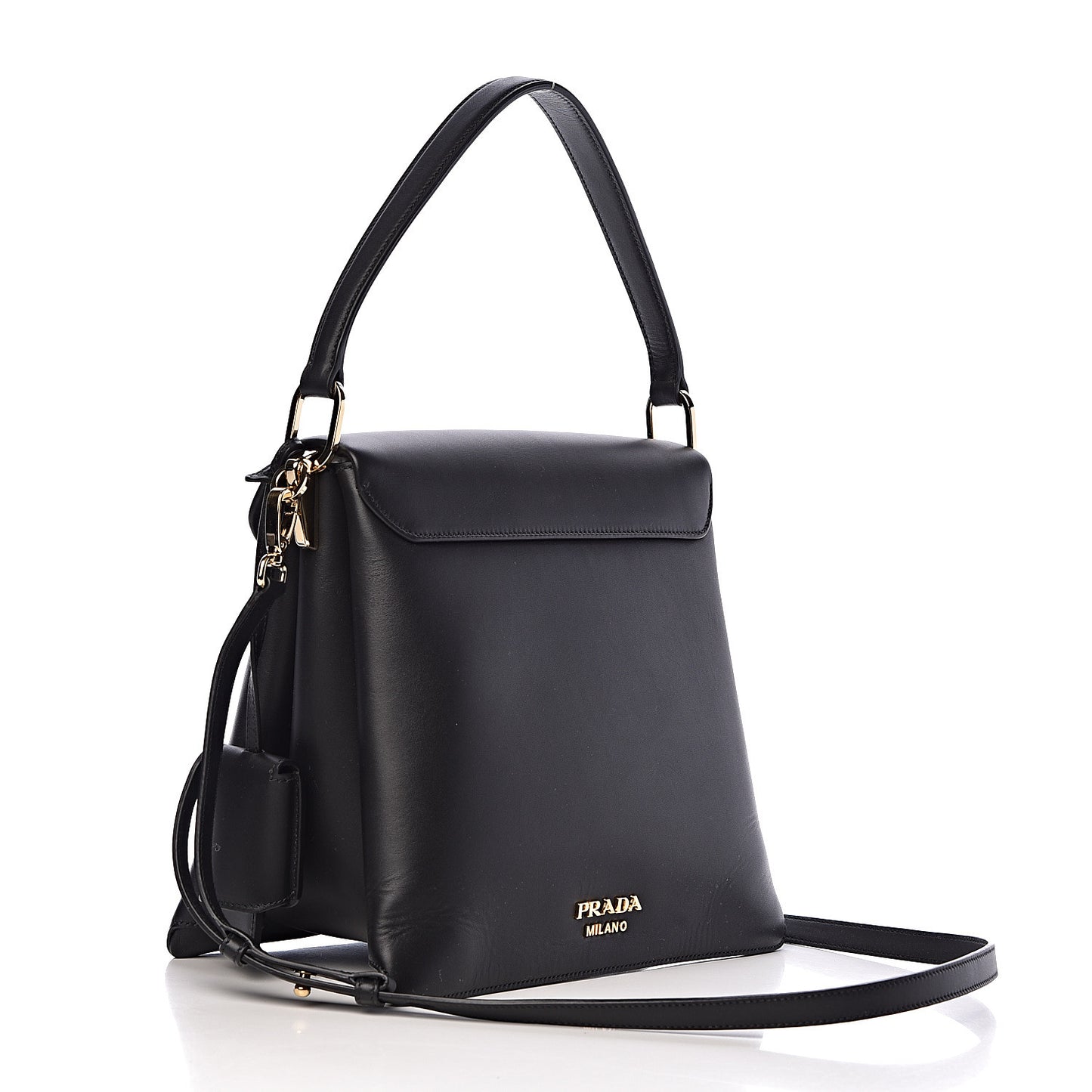 New Calfskin Medium Ingrid Top Handle Bag Black