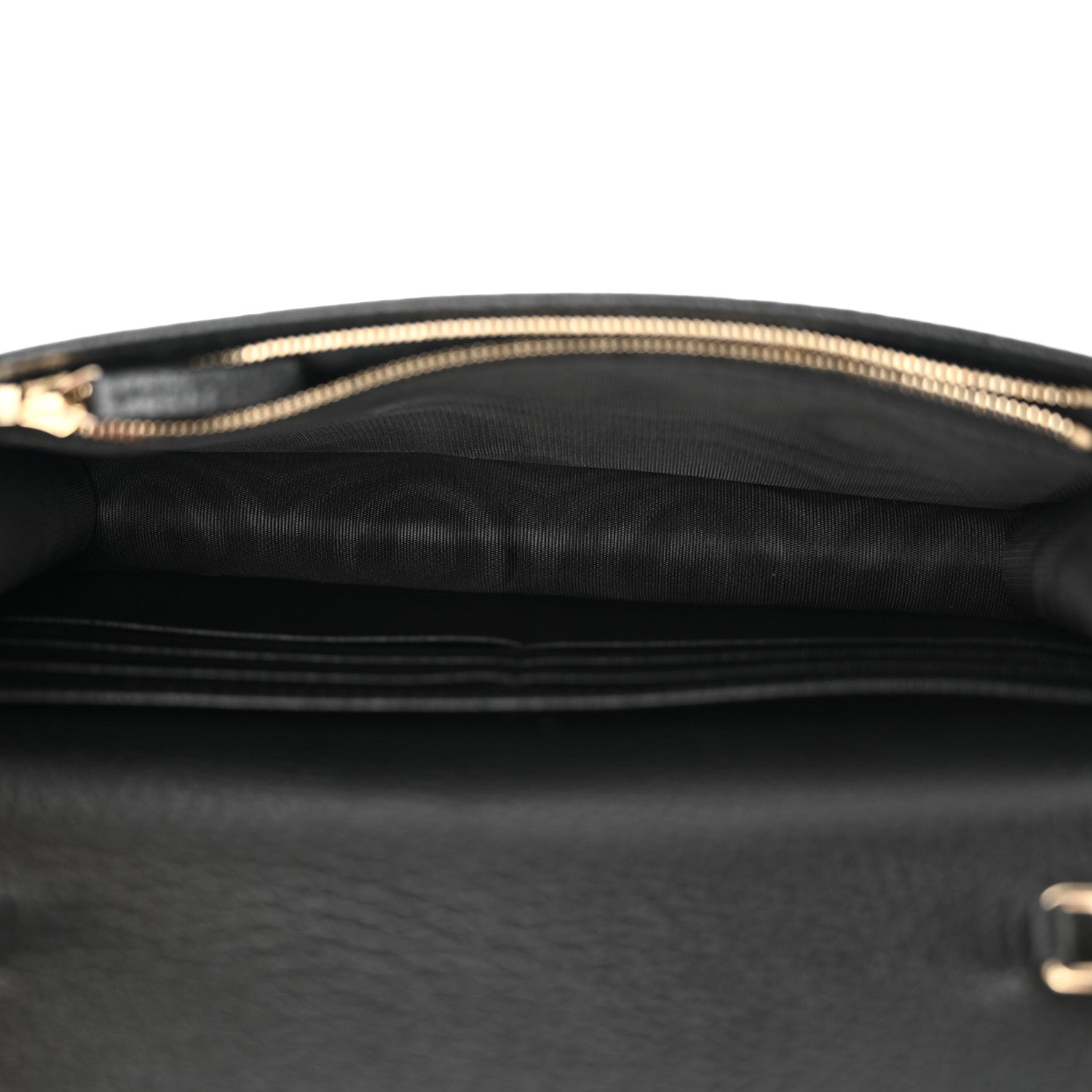 Gucci Pebbled Calfskin Soho Wallet On Chain Black 5 of 11