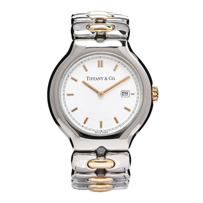 Tiffany Stainless Steel 18K Yellow Gold 34mm Tesoro Quartz Watch 1 of 4