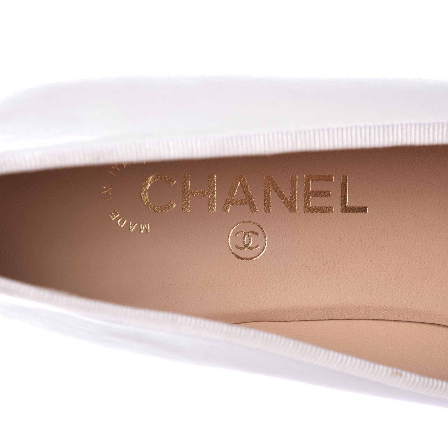 Chanel Lambskin Cap Toe Ballerina Flats 40.5 White Black 7 of 10