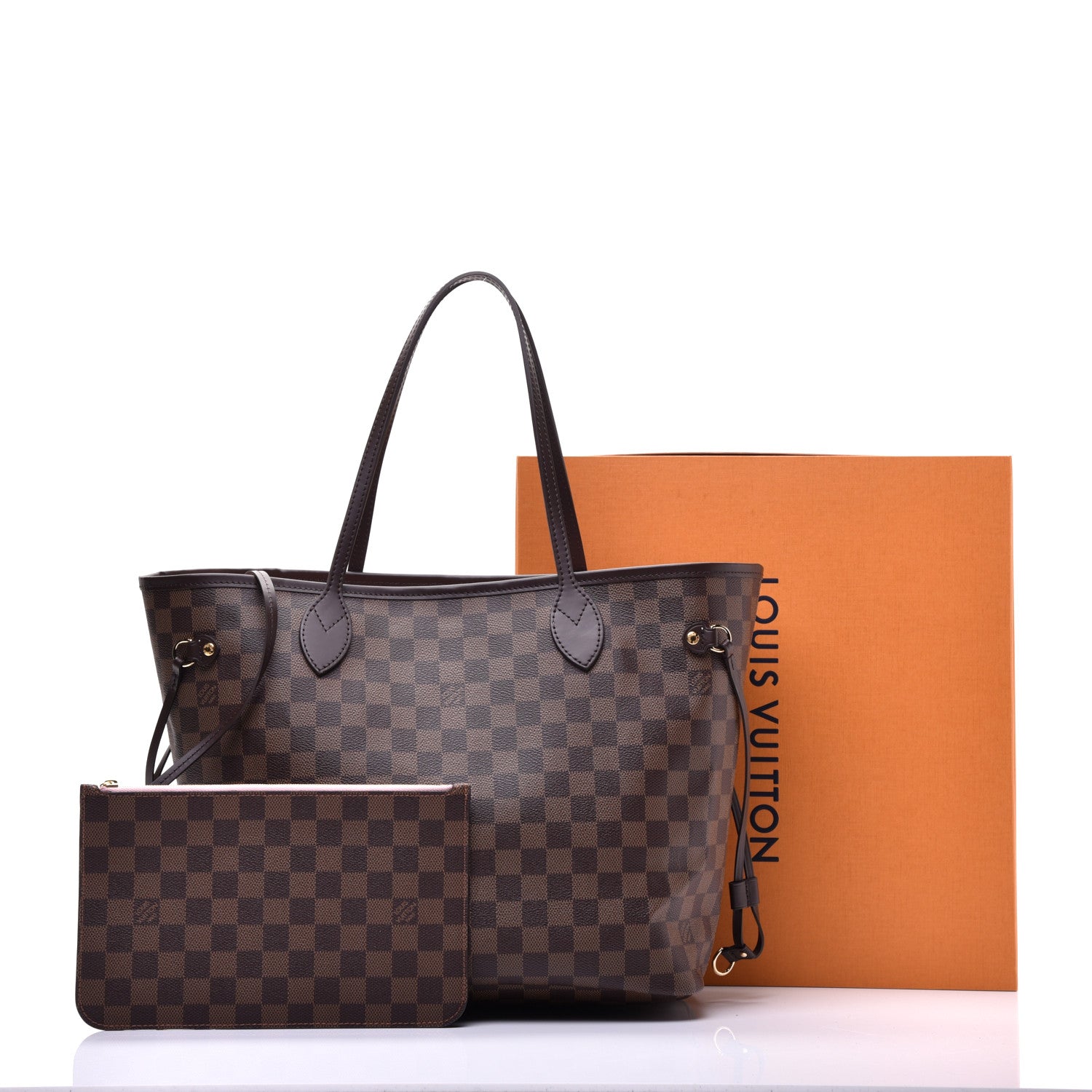 Louis Vuitton Damier Ebene Neo Neverfull MM Rose Ballerine 9 of 9