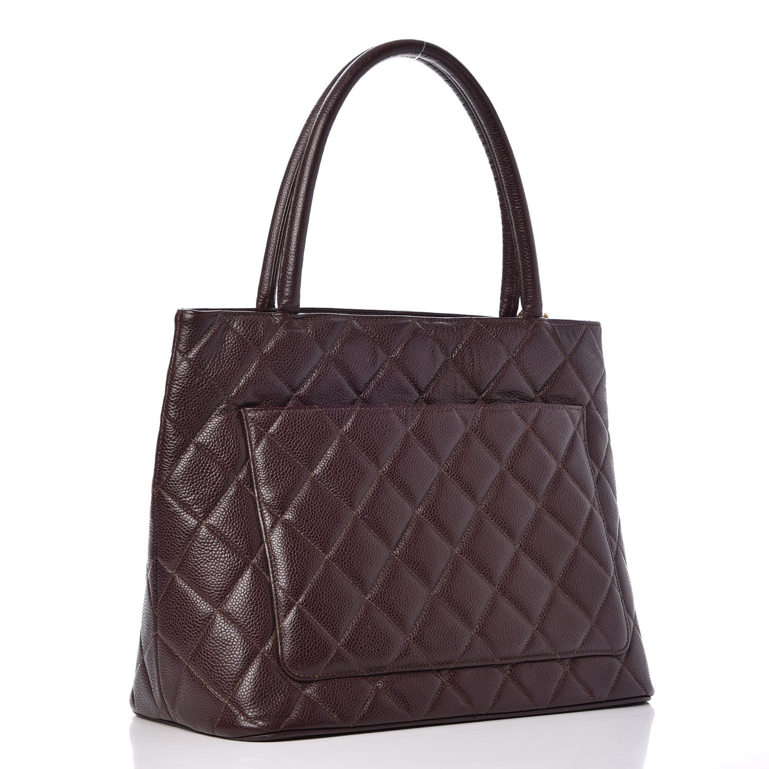 Chanel Caviar Quilted Medallion Tote Bordeaux 3 of 10