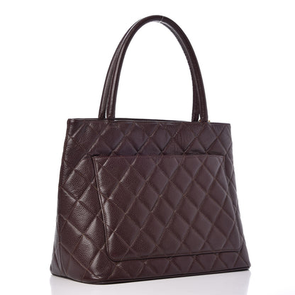Chanel Caviar Quilted Medallion Tote Bordeaux 3 of 10
