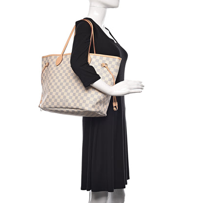 Louis Vuitton Damier Azur Neo Neverfull MM Rose Ballerine 2 of 13