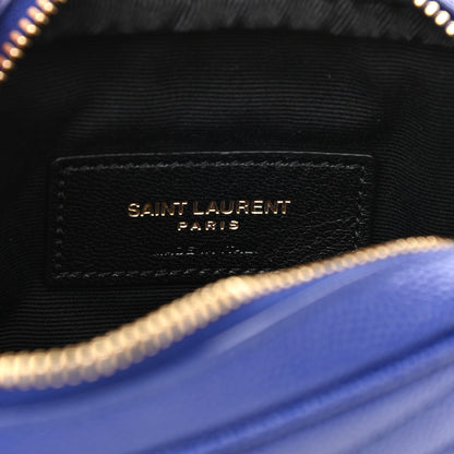 Saint Laurent Grain De Poudre Matelasse Monogram Baby Lou Camera Bag Sapphire Blue 6 of 9
