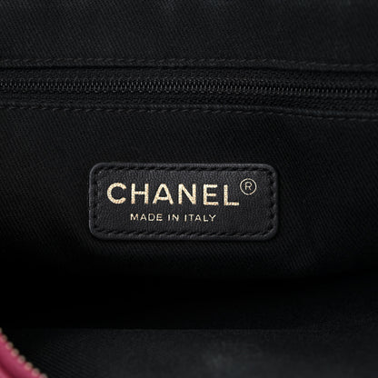 Chanel Patent Quilted Crown CC Double Zip Bag Dark Pink 8 of 13