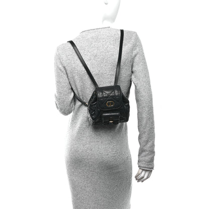 Christian Dior Lambskin Macrocannage Small Caro Backpack Black 2 of 10