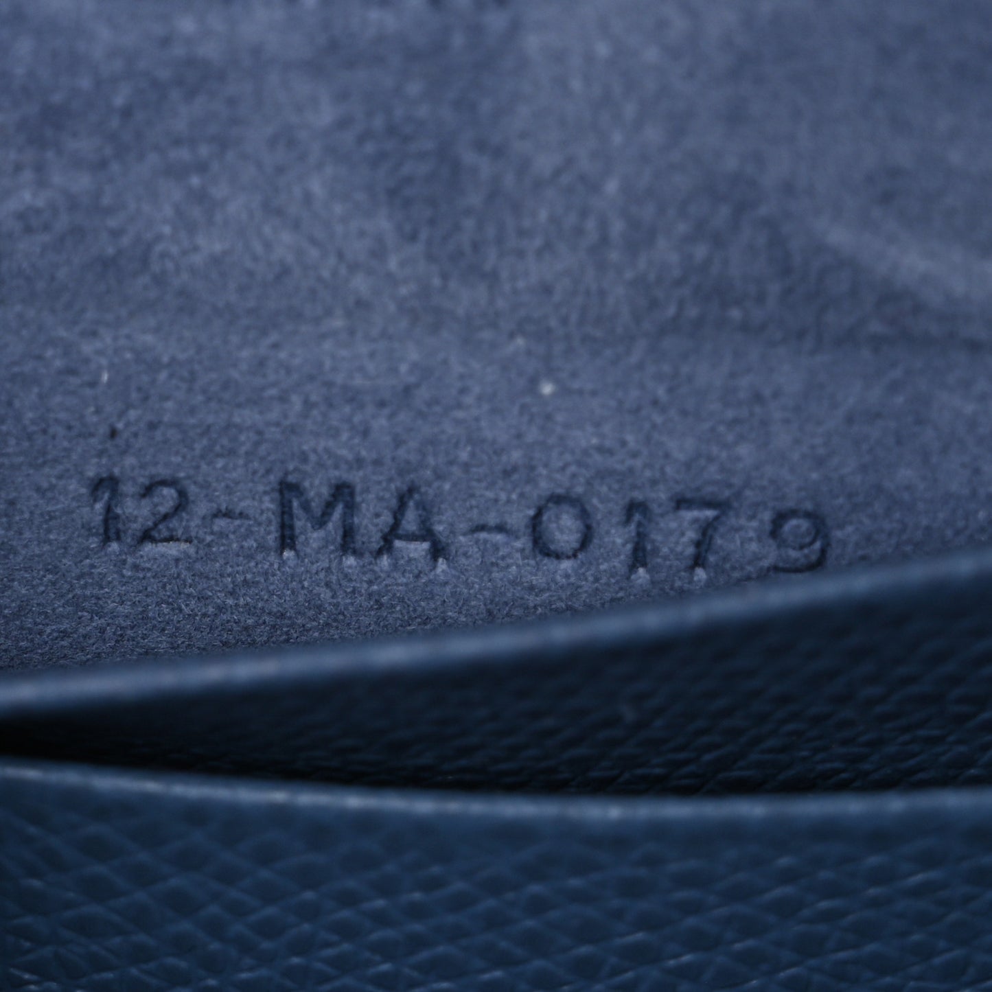 Grained Calfskin Saddle Belt Bag Denim Blue