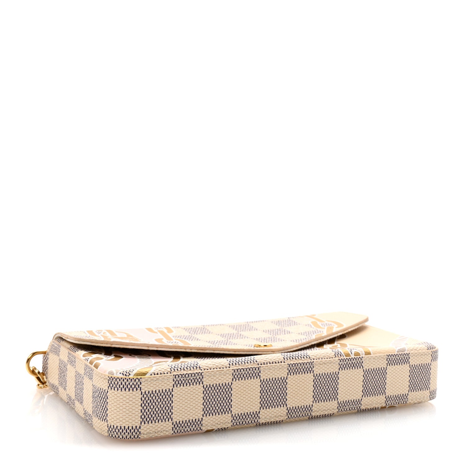 Louis Vuitton Damier Azur Nautical Pochette Felicie Chain Wallet 5 of 10