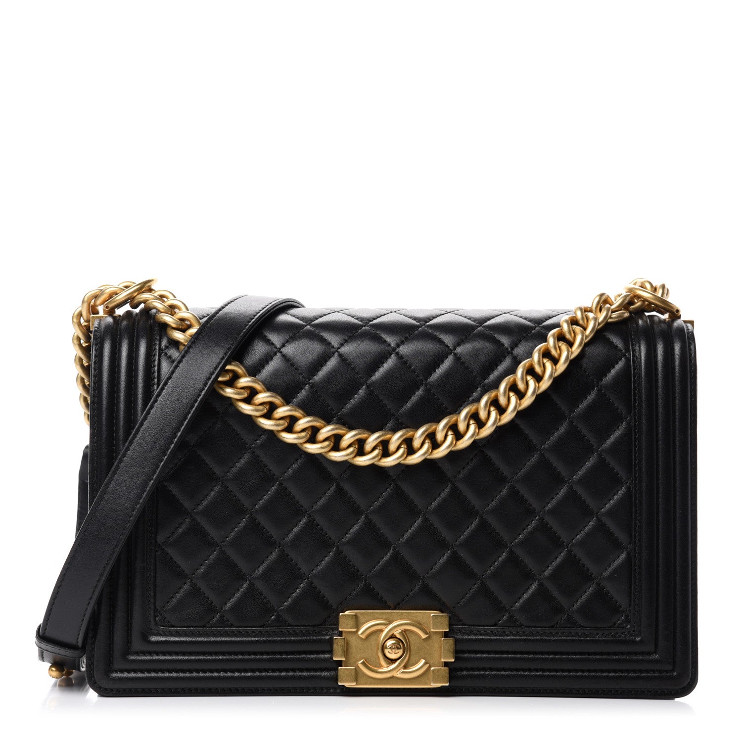 Chanel Lambskin Quilted New Medium Boy Flap Black 1 of 16