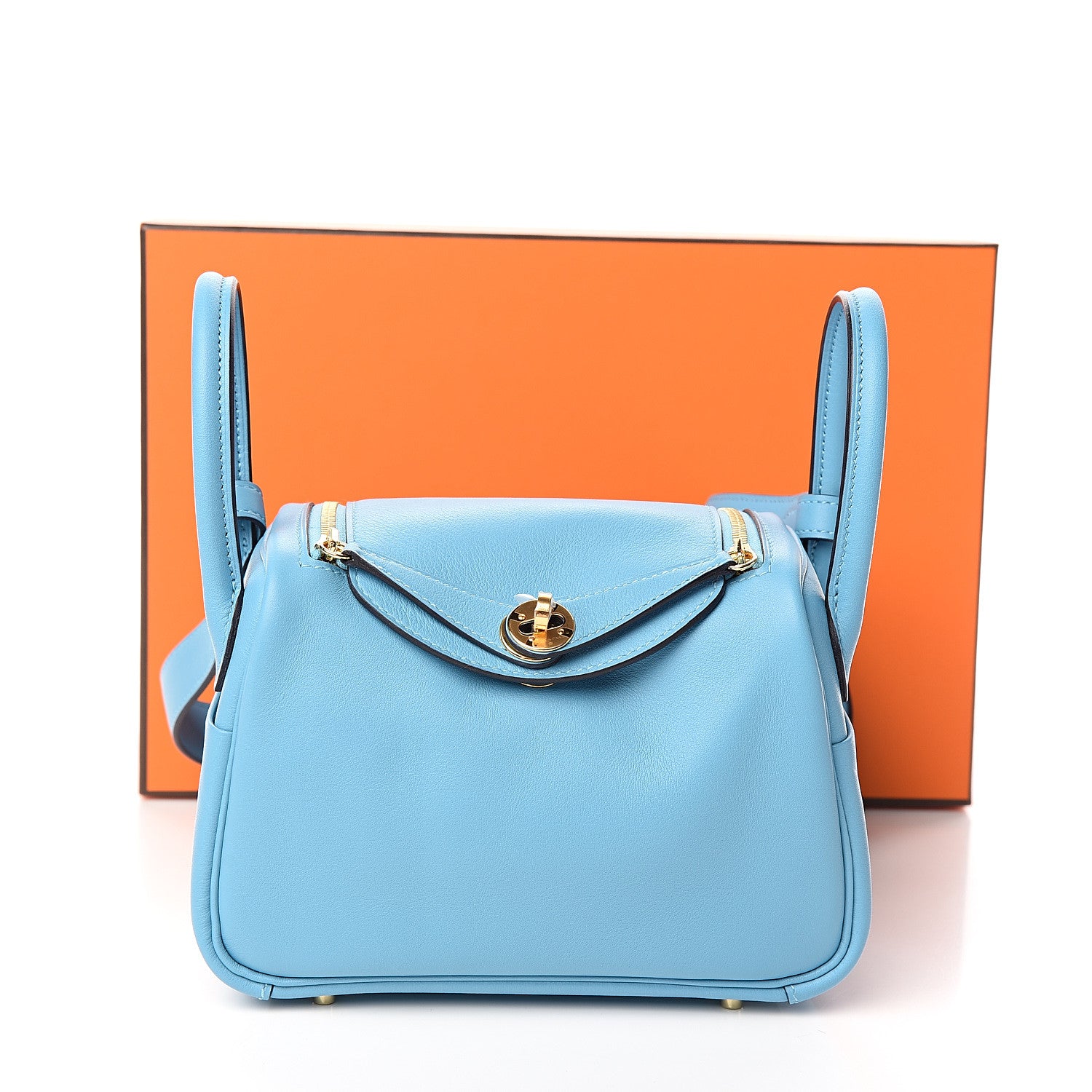 Hermes Swift Mini Lindy 20 Bleu Du Nord 8 of 9