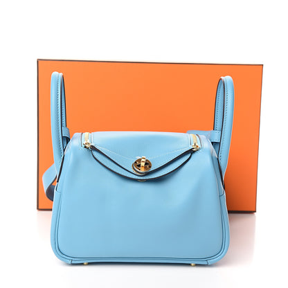 Hermes Swift Mini Lindy 20 Bleu Du Nord 8 of 9