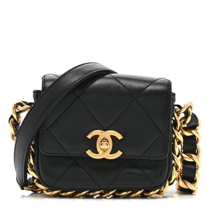Chanel Calfskin Quilted Mini Framing Chain Bag Black 1 of 10