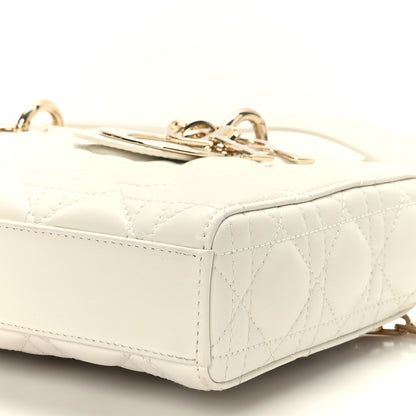 Christian Dior Lambskin Cannage Medium Lady D-Joy White 8 of 8