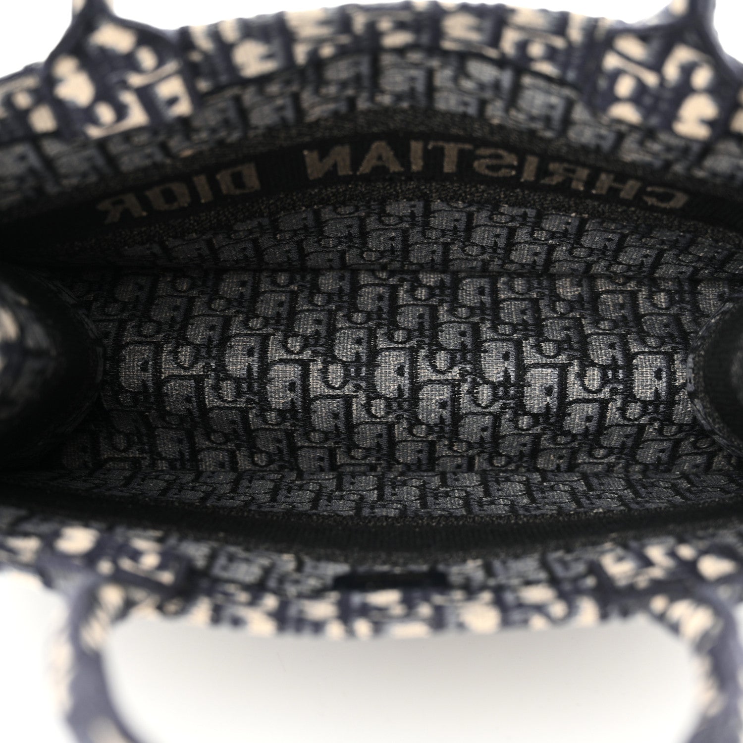 Christian Dior Oblique Medium Book Tote Blue Multicolor 5 of 12