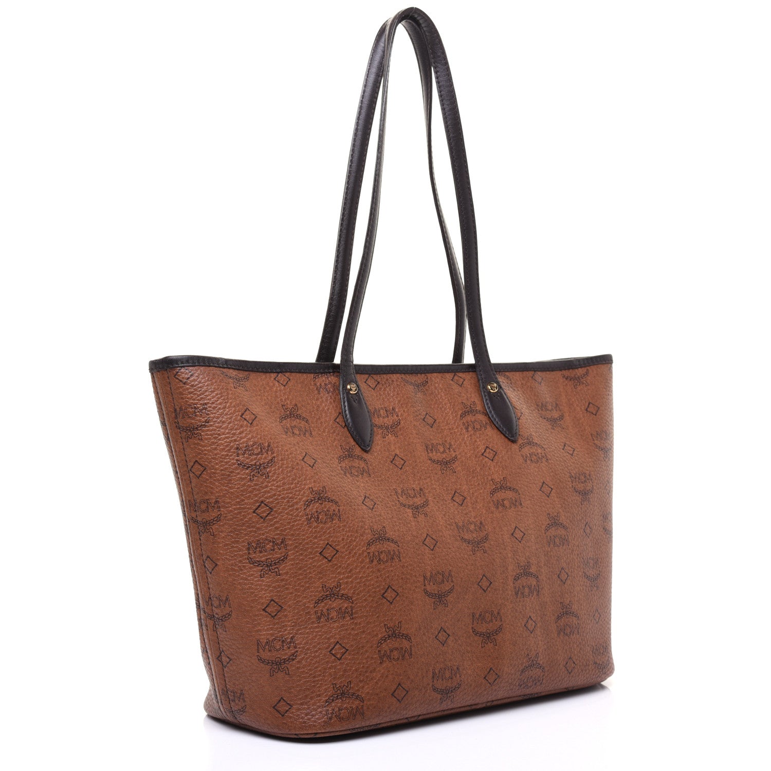 MCM Visetos Dog Bone Shopper Tote Brown 3 of 22