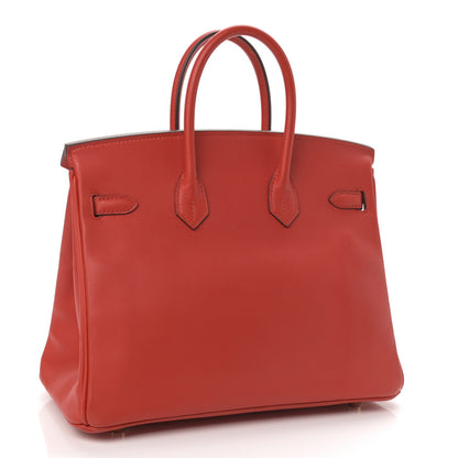 Hermes Swift Birkin 25 Rouge Tomate 3 of 10