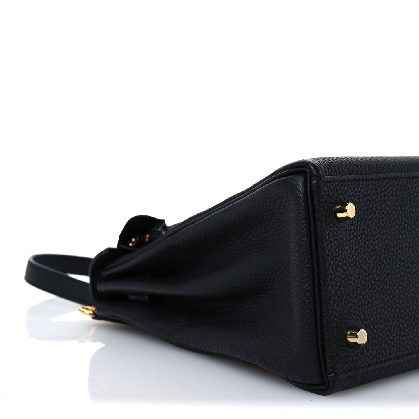 Togo Matte Porosus Crocodile Kelly Retourne Touch 28 Black