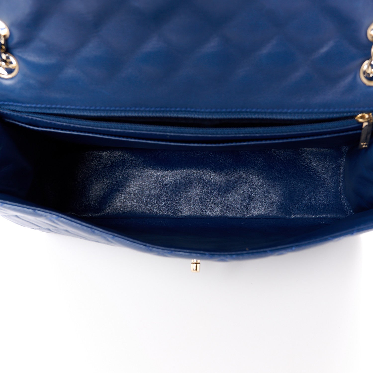 Chanel Lambskin Quilted Maxi Single Flap Marine Fonce 5 of 16
