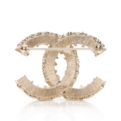 Chanel Enamel CC Baroque Brooch Black Gold 3 of 4