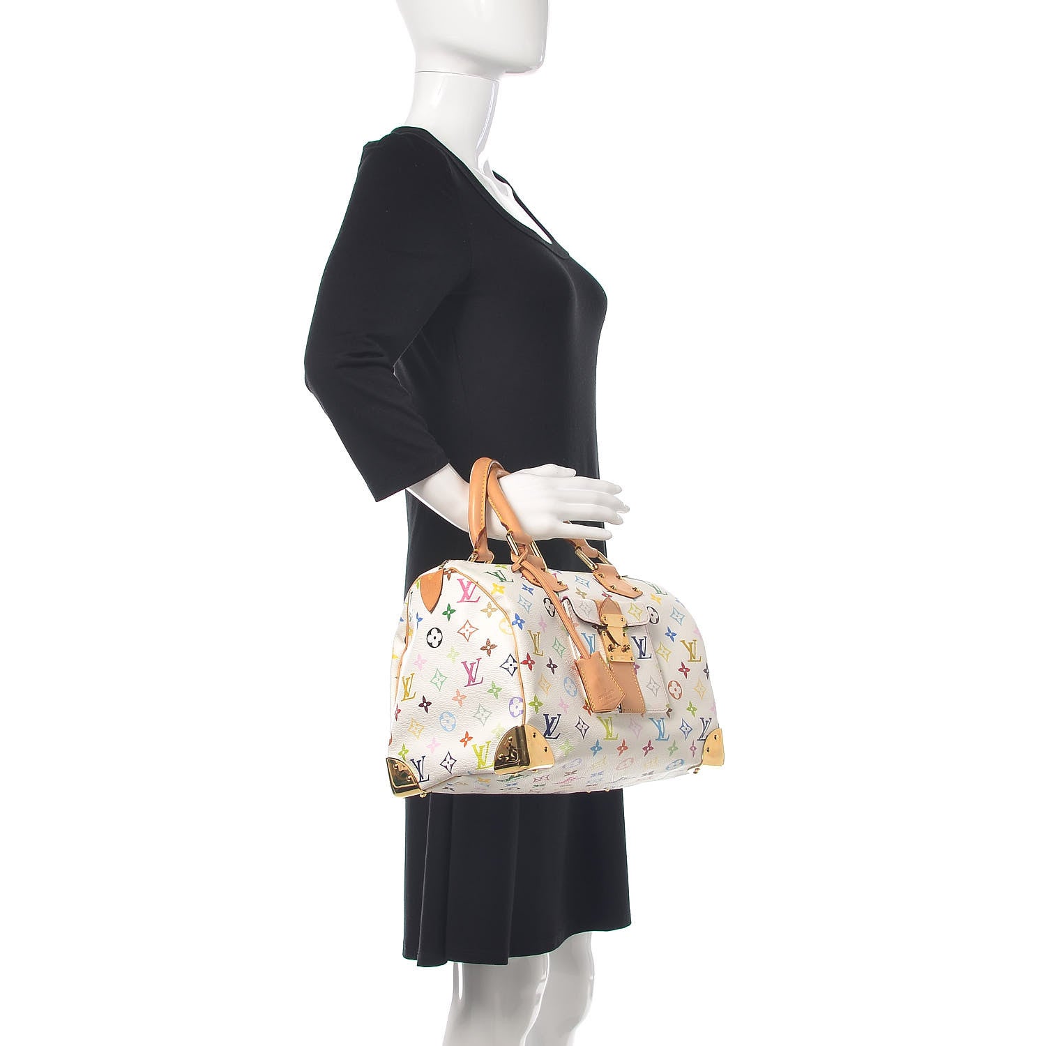 Louis Vuitton Monogram Multicolor Speedy 30 White 2 of 14