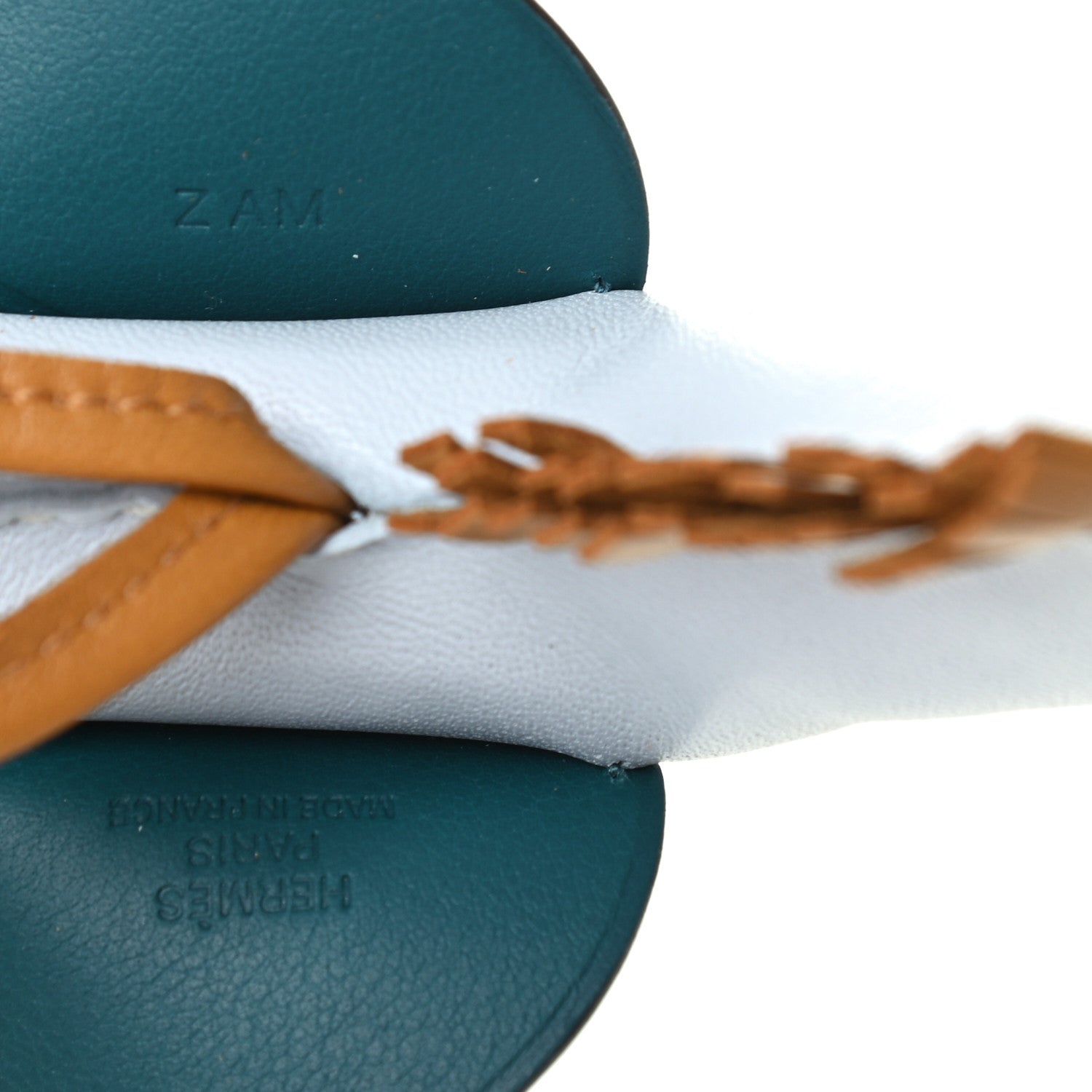 Hermes Milo Lambskin Grigri Rodeo Pegase Horse Bag Charm MM Bleu Brume Sesame Vert Bosphore 3 of 3