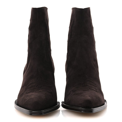 Hermes Suede Womens Vegas Ankle Boot 38.5 Marron Ebene 3 of 11