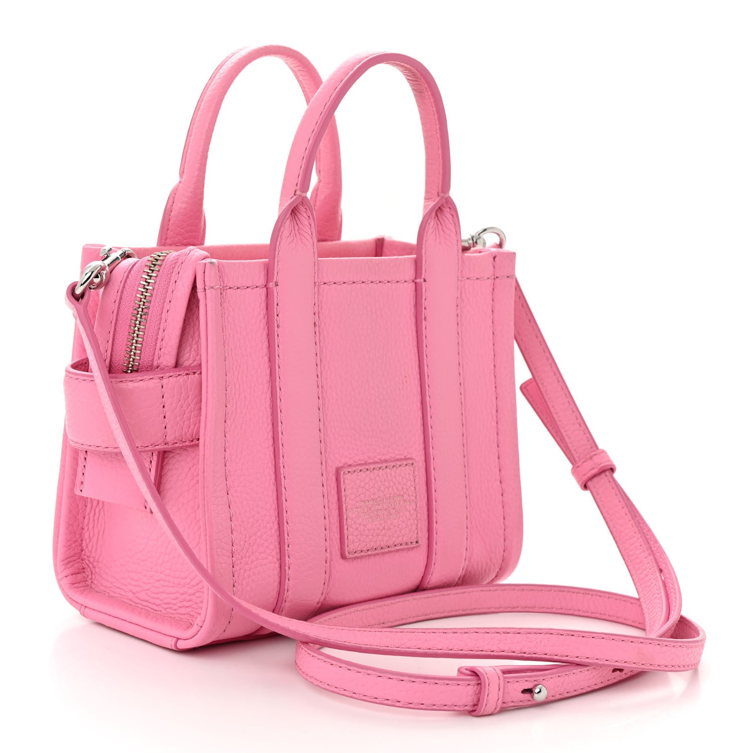 Marc Jacobs Grained Calfskin Mini The Tote Bag Petal Pink 3 of 11