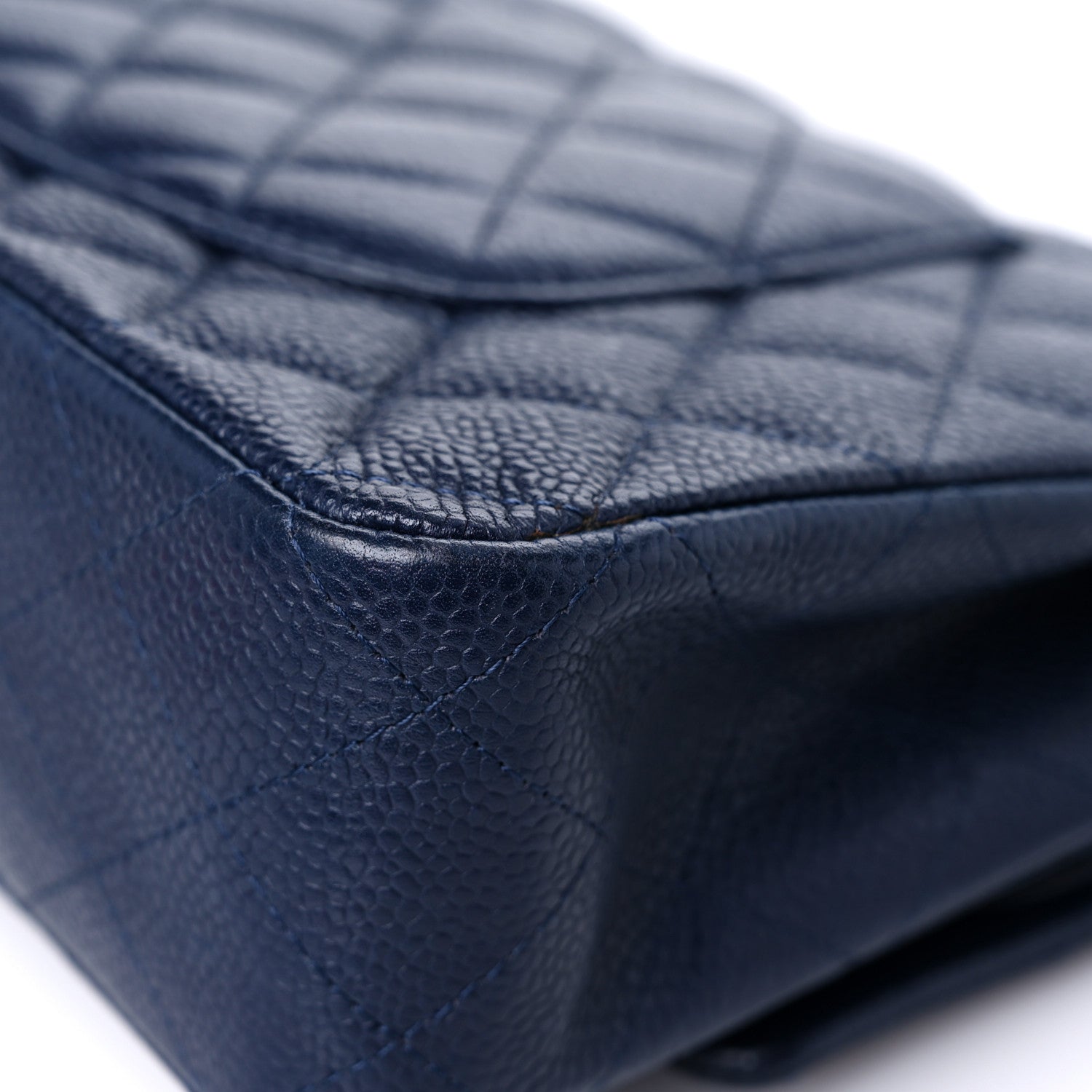 Chanel Caviar Quilted Medium Double Flap Navy 9 of 15