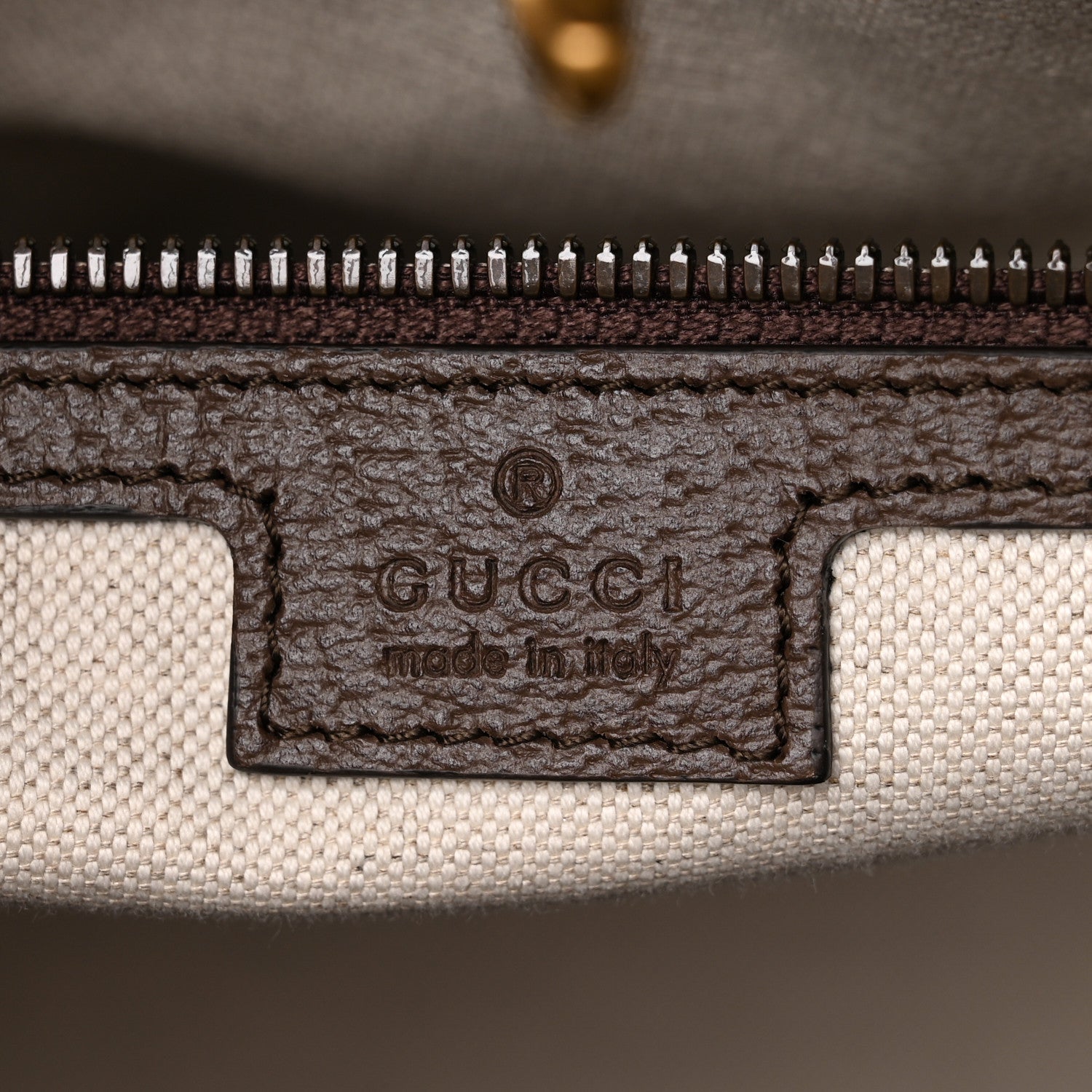 Gucci GG Supreme Monogram Textured Dollar Calfskin Web Large Ophidia Tote Bag Beige Ebony 6 of 10