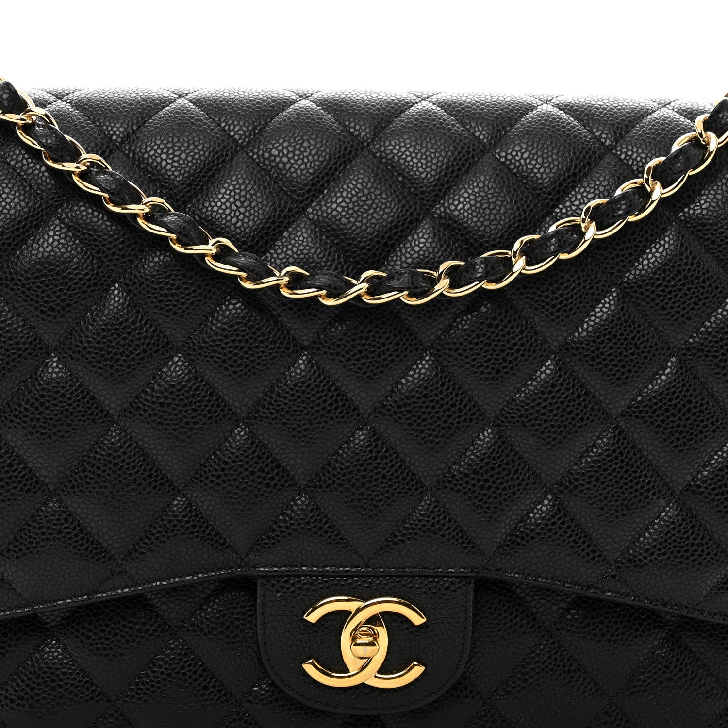 Chanel Caviar Quilted Maxi Double Flap Black 8 of 10