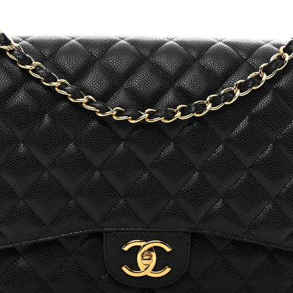 Chanel Caviar Quilted Maxi Double Flap Black 8 of 10