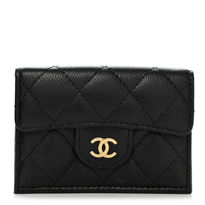 Chanel Caviar Quilted Double Flap Wallet Black 1 of 9