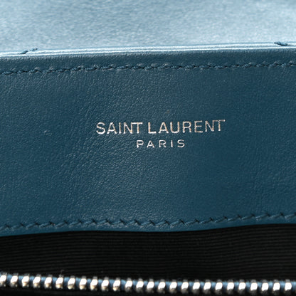 Saint Laurent Calfskin Y Quilted Monogram Small Loulou Chain Satchel Green 6 of 11