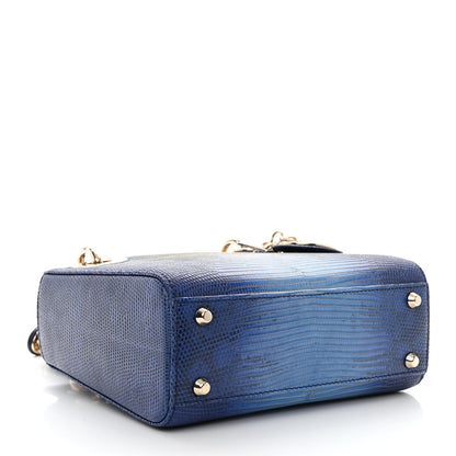 Christian Dior Lizard Gradient Mini Lady Dior Blue 4 of 12