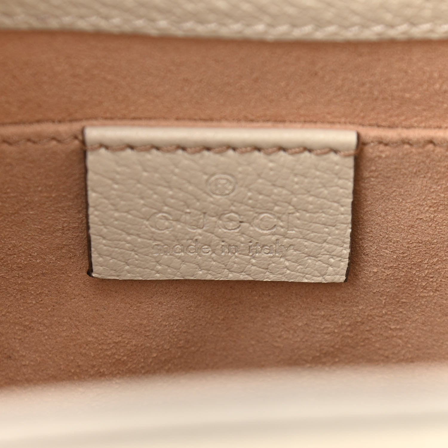 Gucci Glazed Textured Calfskin Web Small Ophidia Bucket Bag Mystic White 6 of 10