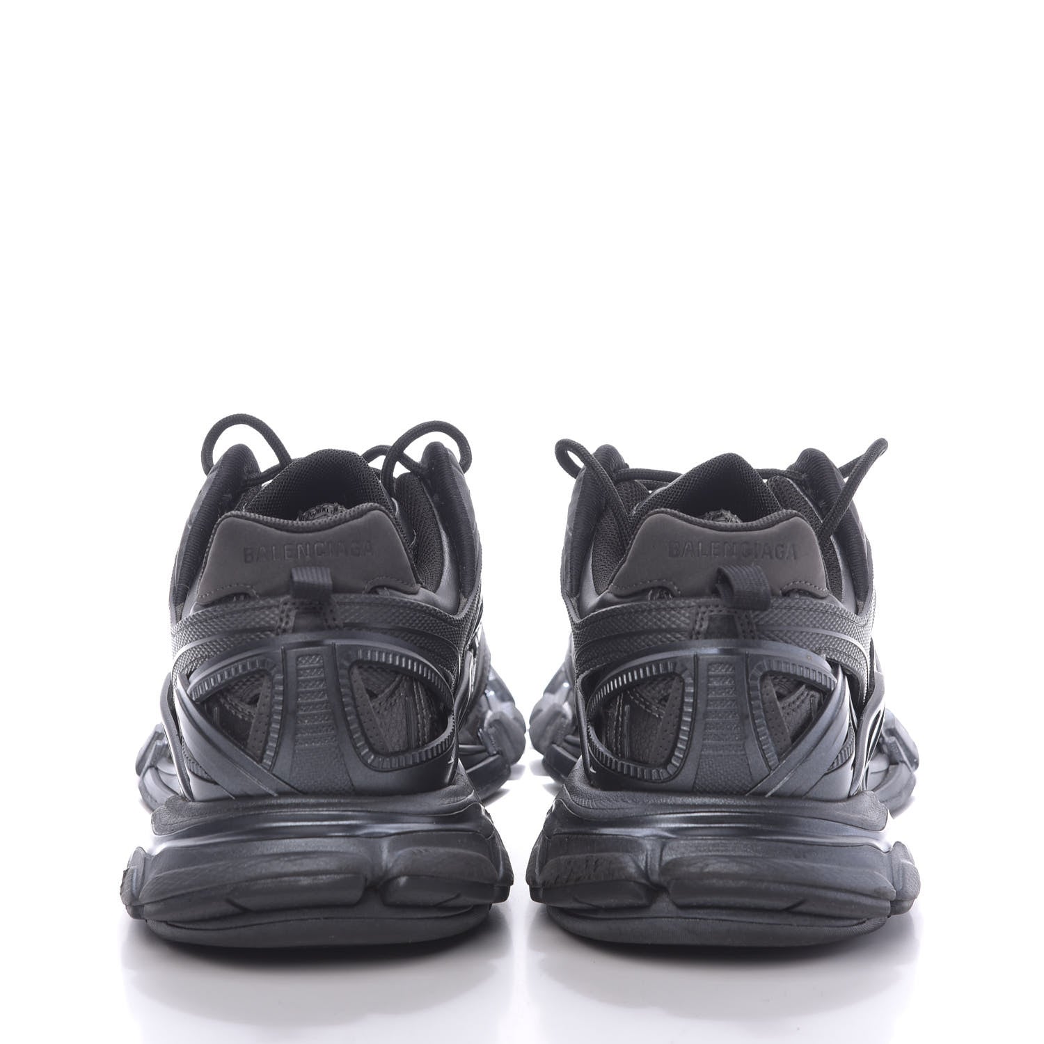 Balenciaga Rubber Mesh Pearlescent Mens Track.2 Open Sneakers 44 Black 5 of 10
