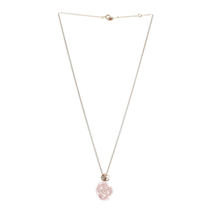 Christian Dior 18K Rose Gold Diamond Rose Quartz Pre Catelan Pendant Necklace 3 of 6