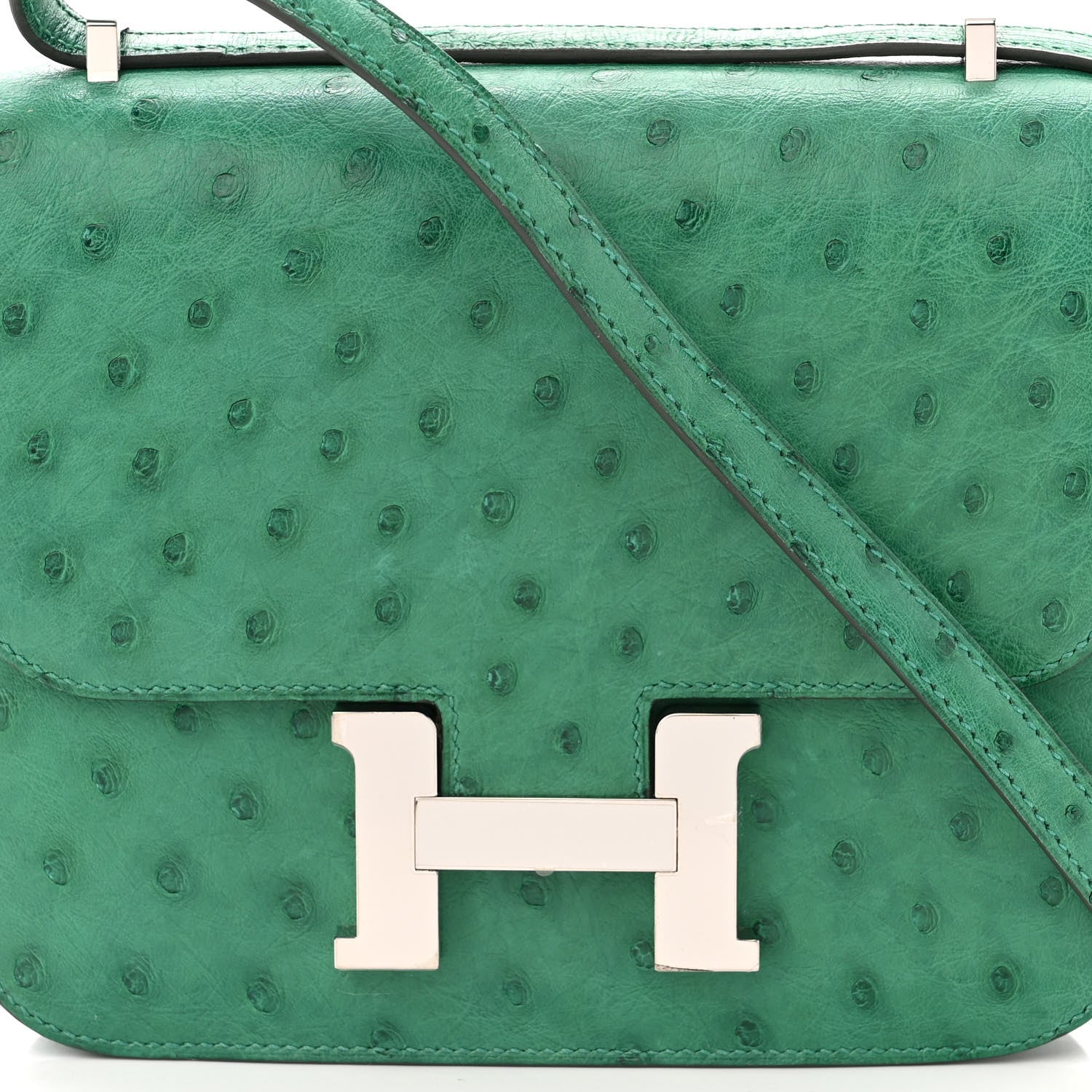 Hermes Ostrich Constance 18 Vert Vertigo 6 of 12