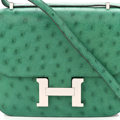 Hermes Ostrich Constance 18 Vert Vertigo 6 of 12