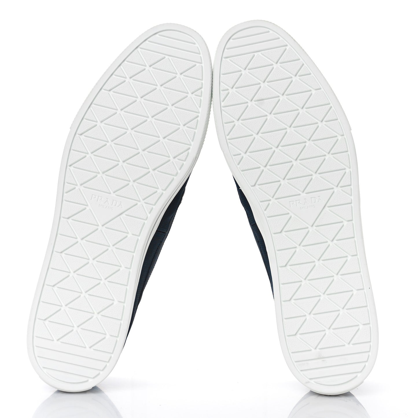 Technical Nylon Triangle Logo Mens Slip On Sneakers 12 Oltremare