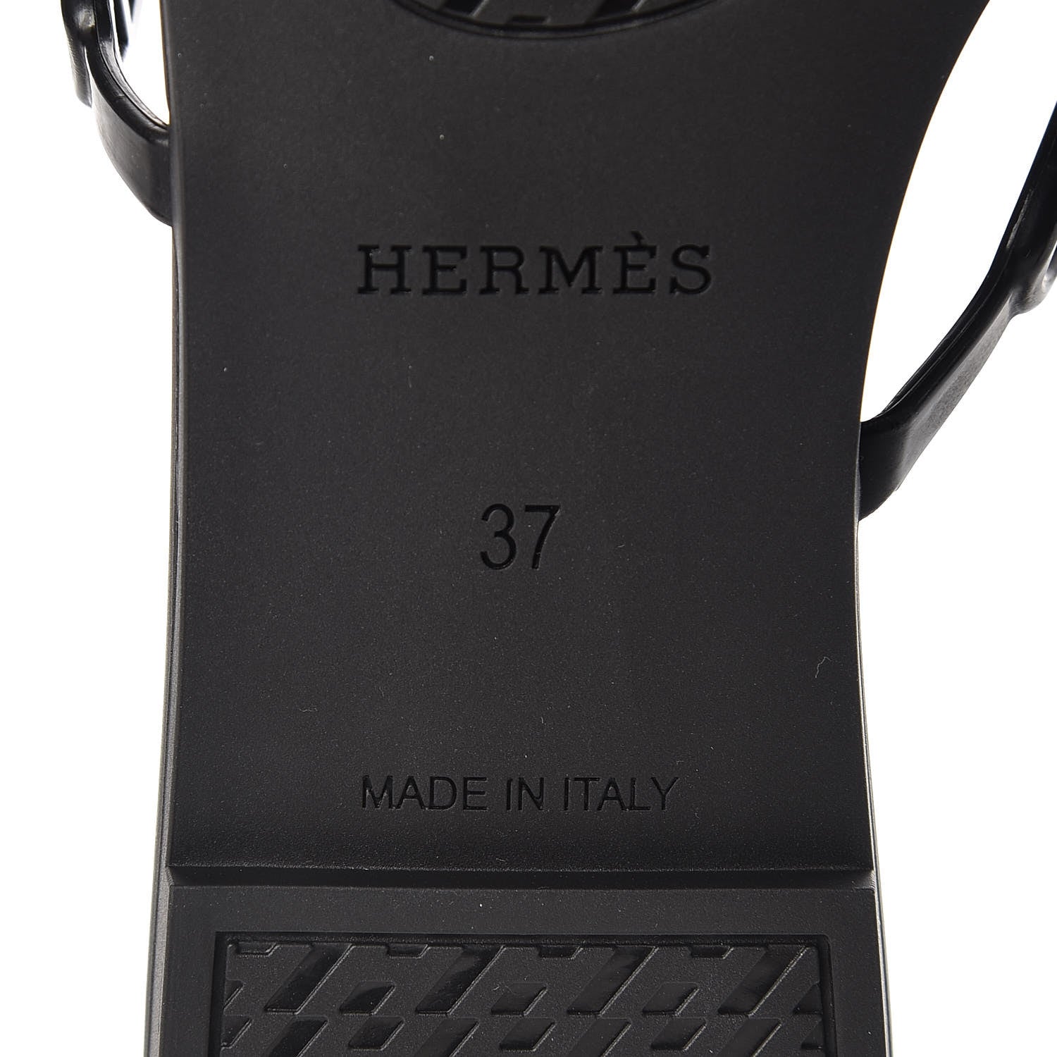 Hermes Rubber Chaine d'Ancre Rivage Sandals 37 Black 6 of 8