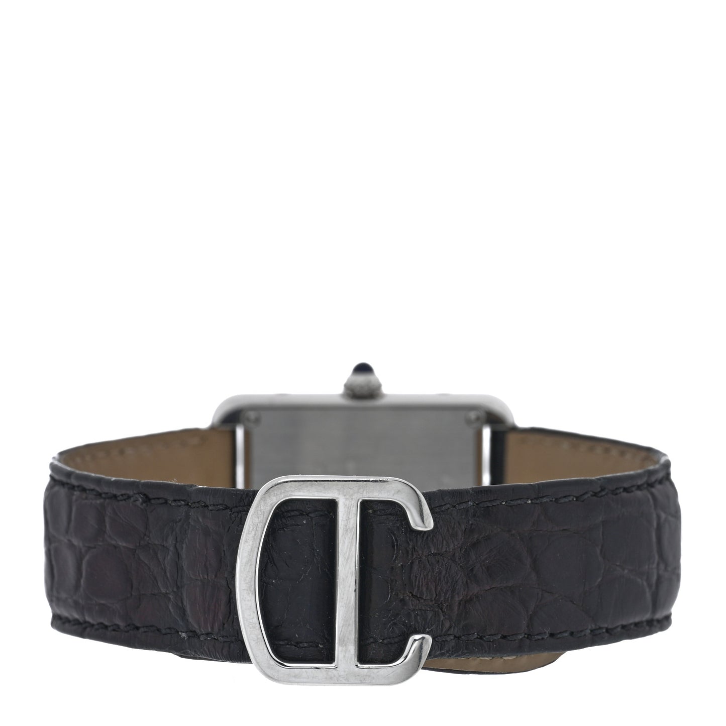 Stainless Steel Alligator 24mm Tank Solo Quartz Watch
