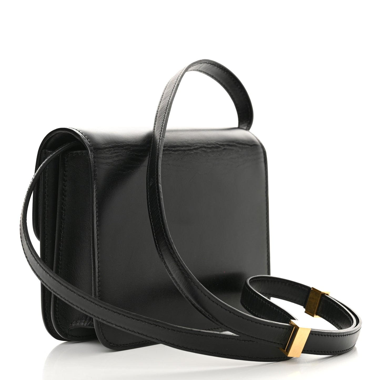 Box Calfskin Teen Classic Box Flap Bag Black